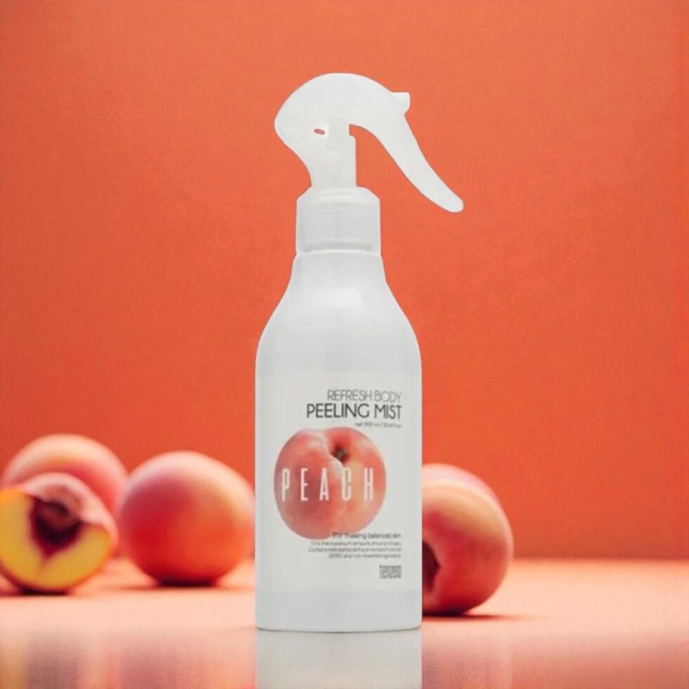 TENZERO - Refresh Body Peeling Mist Peach - Osvěžující tělový peelingový sprej s broskvovou vůní - 100 ml