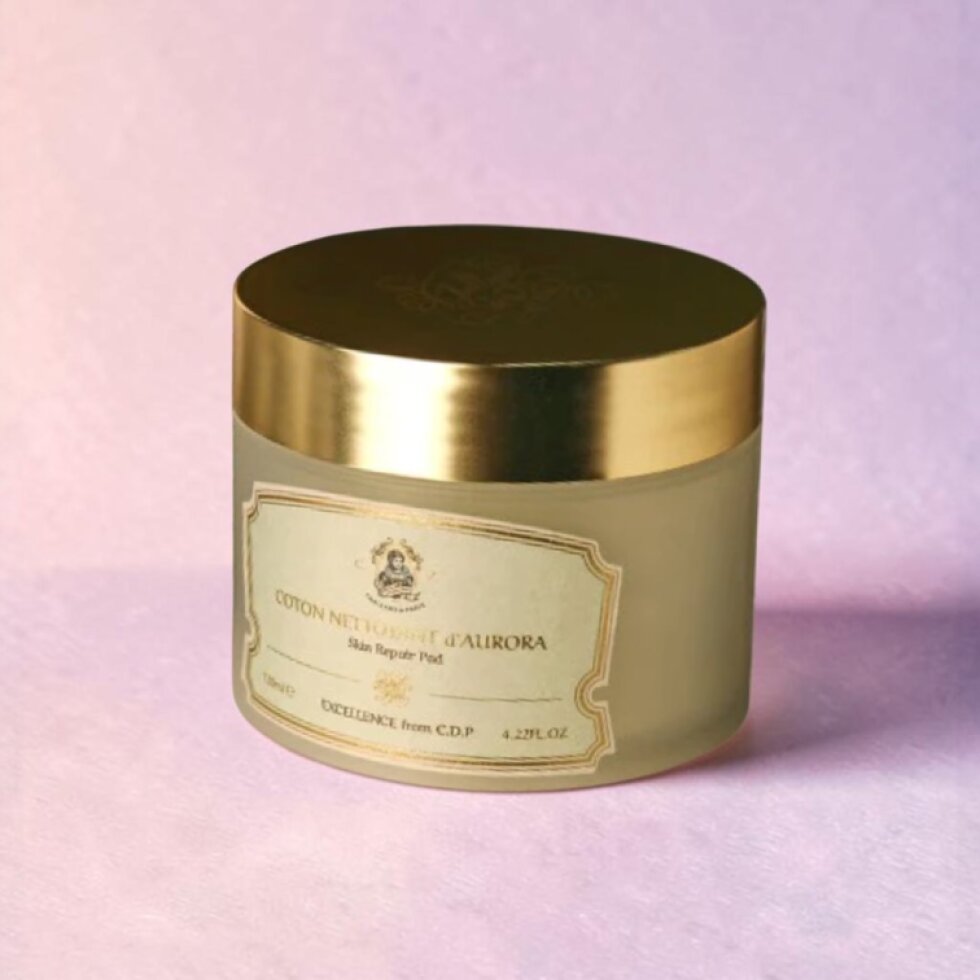 CHALLANS DE PARIS - Coton Nettoyant d'Aurora Excellence - Luxusní odličovací tampónky pro obnovu pleti - 120 ml