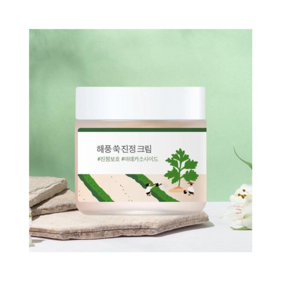 ROUND LAB - Mugwort Calming Cream - Výživný krém na obličej s pelyňkem - 80 ml