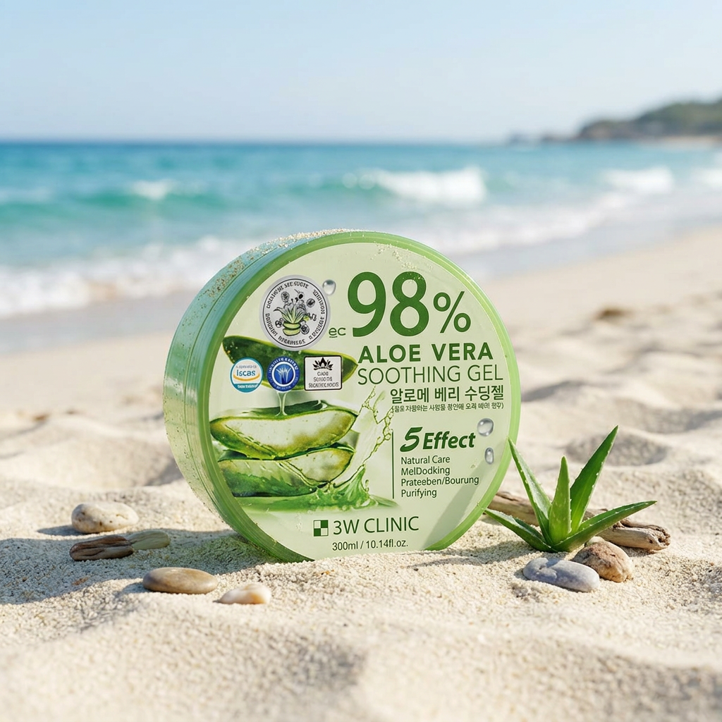 3W CLINIC - Aloe Vera Soothing Gel - Zklidňující gel s Aloe Vera - 300 ml