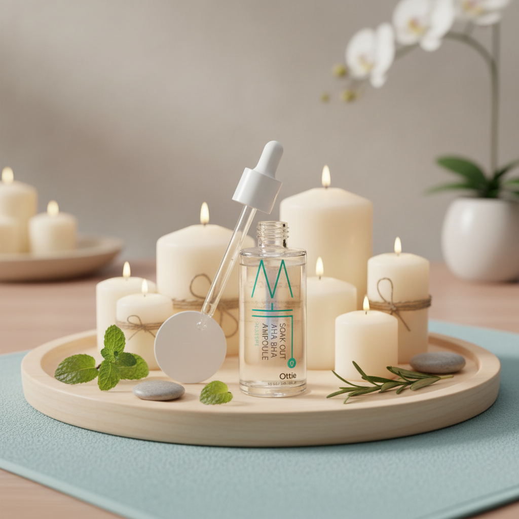 OTTIE - Soak Out AHA BHA Ampoule - Ampule s AHA a BHA pro hloubkové pročištění pleti - 15 ml