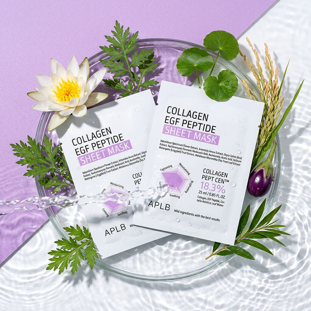 APLB - Collagen EGF Peptide Sheet Mask - Zpevňující, hydratační plátýnková maska s peptidy a kolagenem - 25 ml