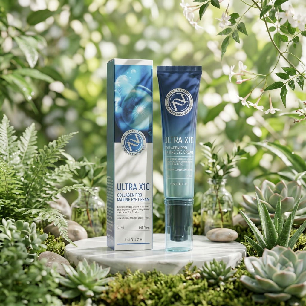 ENOUGH - Ultra x10 Collagen Pro Marine Eye Cream - Zpevňující a hydratační oční krém s mořským kolagenem - 30 ml