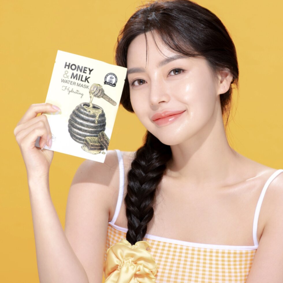 B.O.M. - Honey and Milk Water Mask - Hydratační plátýnková maska s medem a mlékem - 25 ml