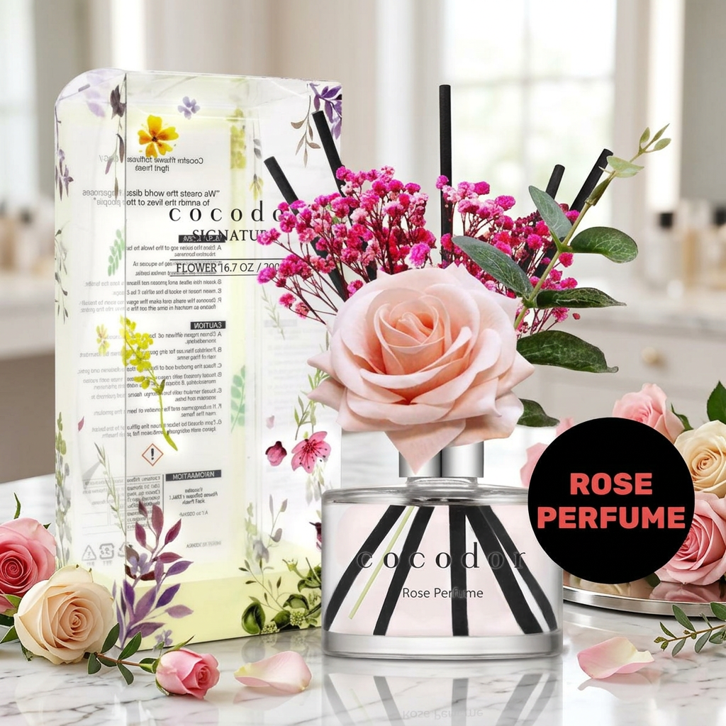 COCODOR - Rose Diffuser Rose Perfume - Difuzér s růží a vůní růže - 200 ml