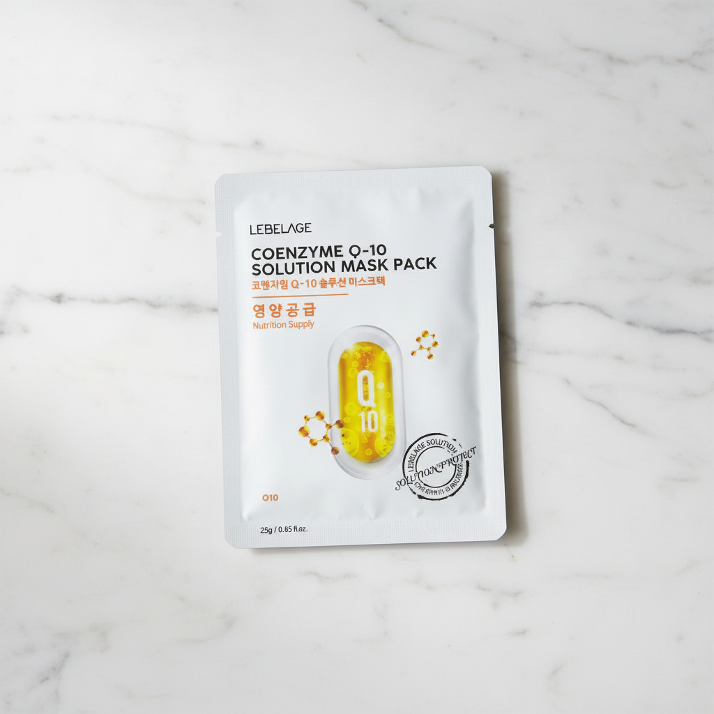 LEBELAGE - Coenzyme Q-10 Solution Mask Pack - Omlazující plátýnková maska - 25 g