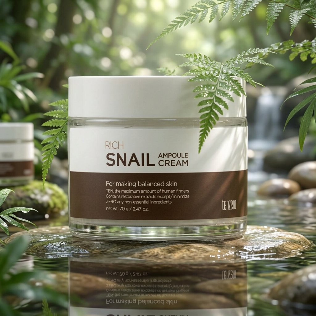 TENZERO - Rich Snail Ampoule cream - Výživný šnečí krém s ampulkovou péčí - 70 g