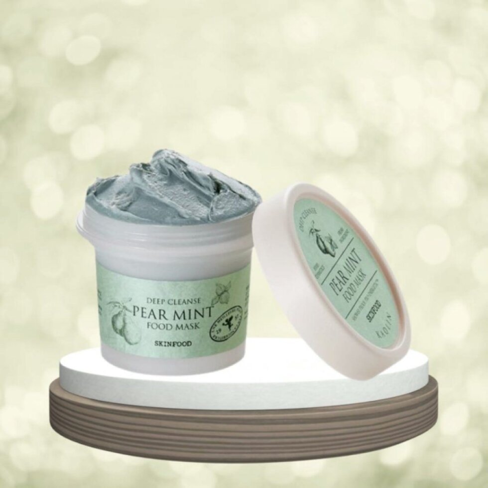 SKINFOOD - Pear Mint Food Mask - Hruškovo-mátová maska s jemným exfoliačním účinkem - 120 g