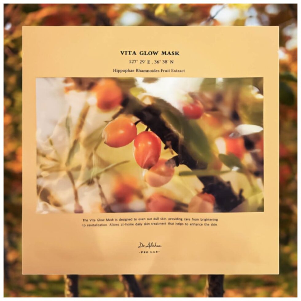 Dr.Althea - Vita Glow Mask - Rozjasňující plátýnková maska s extraktem z rakytníku - 27 ml