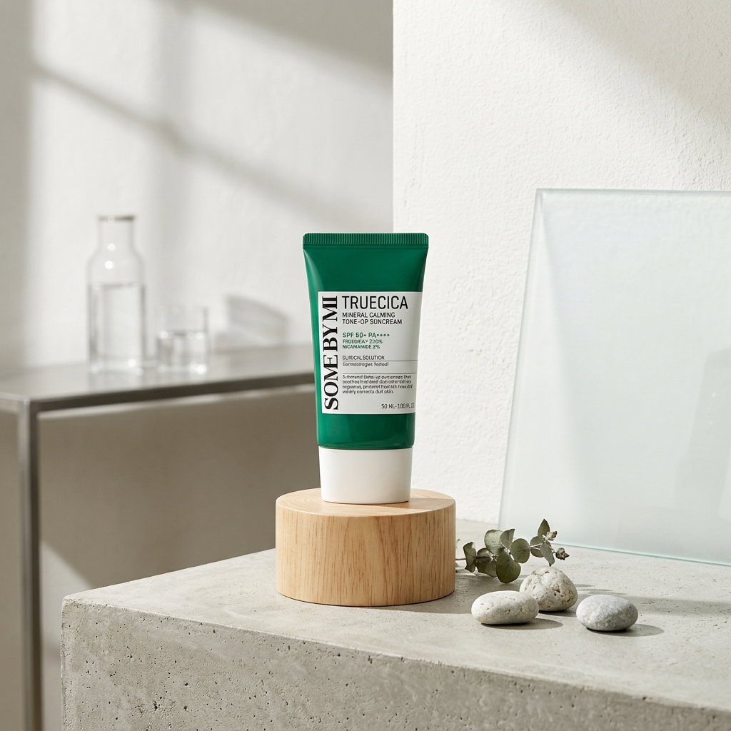 Some By Mi - Truecica Mineral Calming Tone-Up Suncream SPF50+/PA++++ - Ochranný krém s minerálními filtry - 50 ml