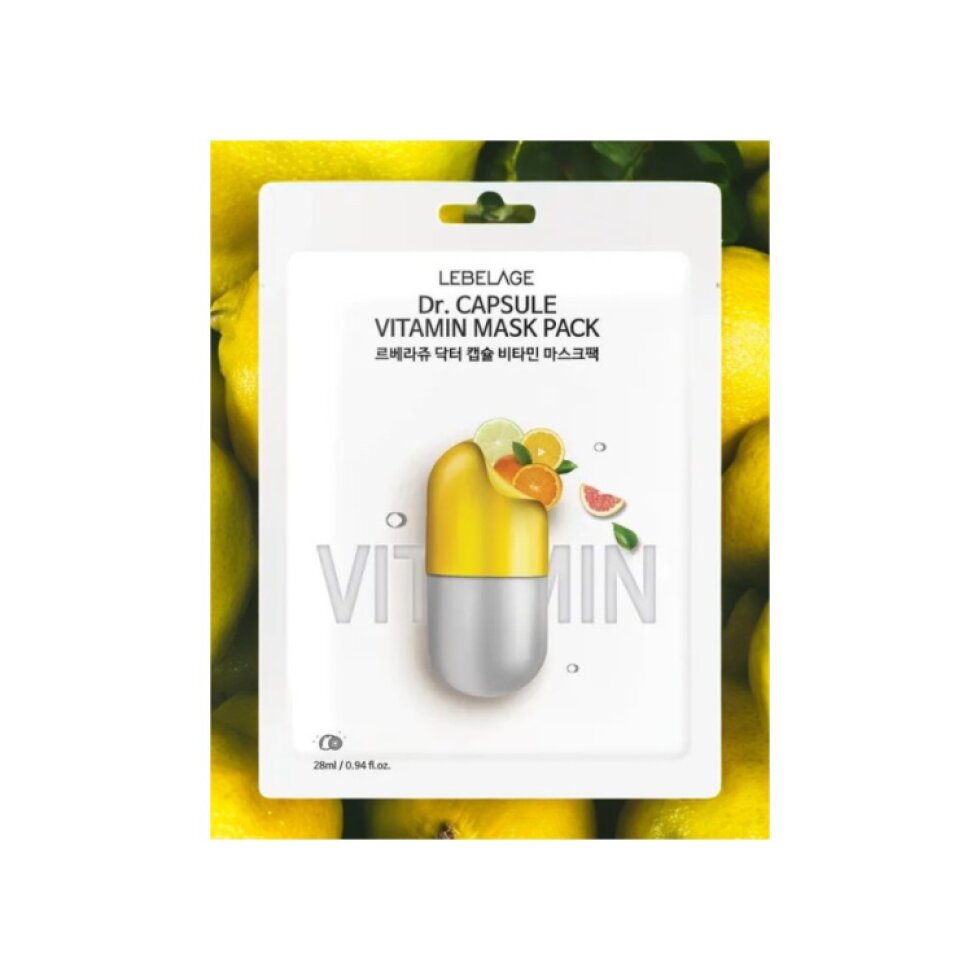 LEBELAGE - Capsule Vitamin Mask Pack - Vitamínová plátýnková maska - 28 ml