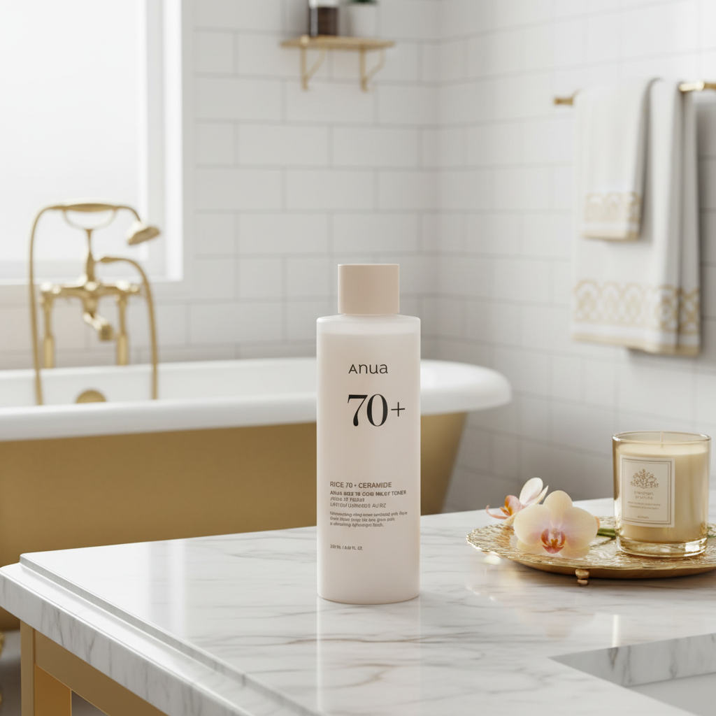 ANUA - Rice 70 Glow Milky Toner - Rozjasňující rýžový toner s ceramidy - 250 ml