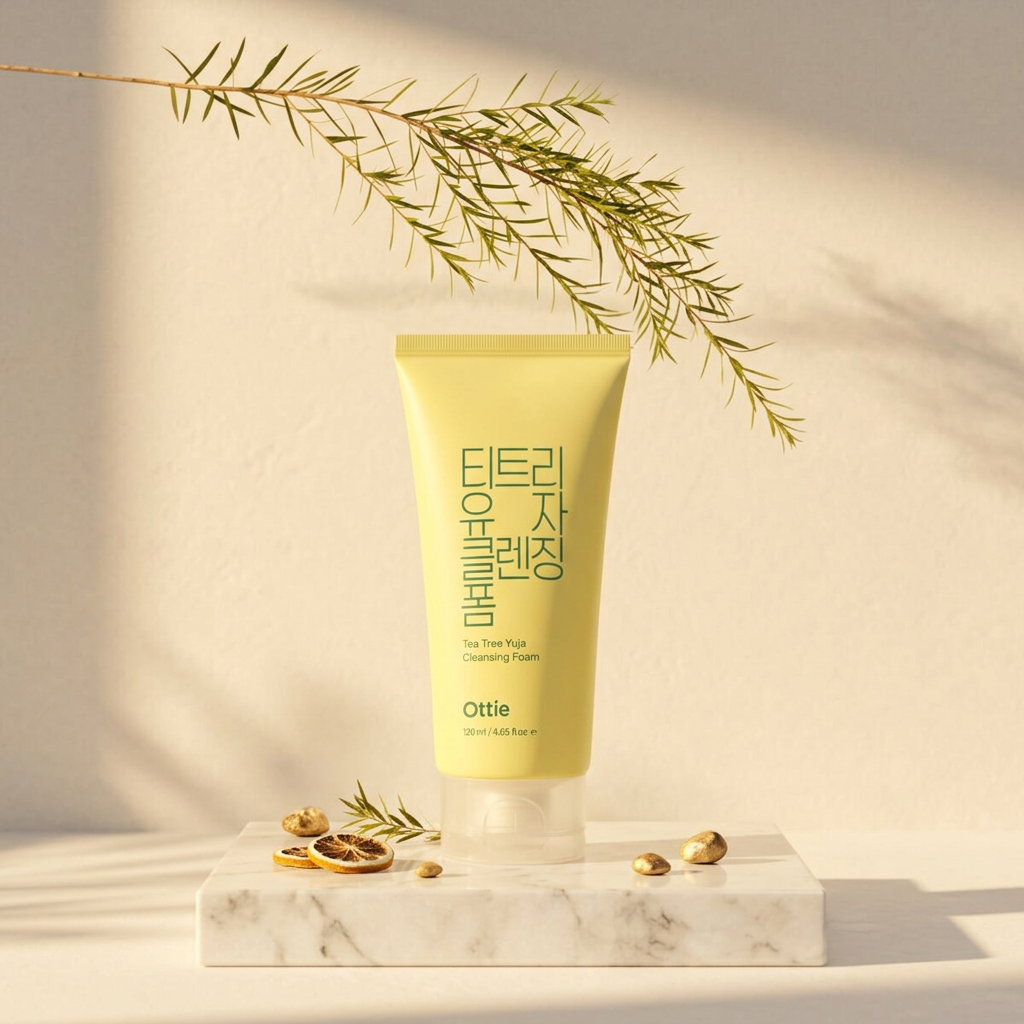 OTTIE - Tea Tree Yuja Cleansing Foam - Čisticí pěna s tea tree a citronem yuja - 120 ml