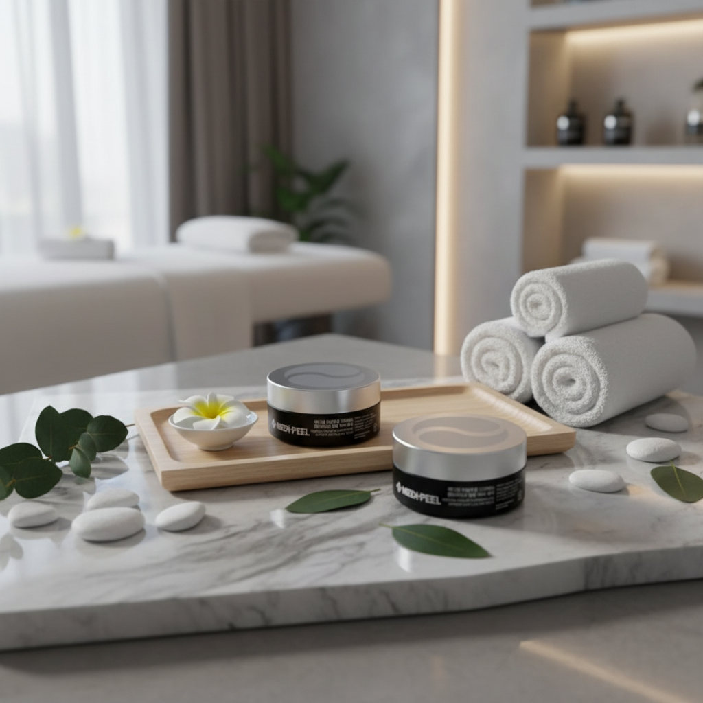 MEDI-PEEL - Hyaluron Dark Benone Peptide Ampoule Eye Patch - Rozjasňující hydrogelové polštářky s peptidy a perlovým extraktem - 60ks