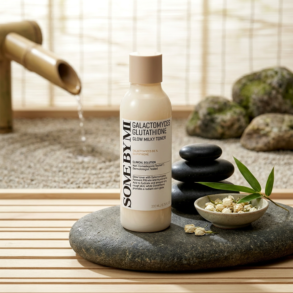 SOME BY MI - Galactomyces Glutathione Glow Milky Toner - Zjemňující a hydratační toner s kvasinkami pro projasnění pleti - 200 ml