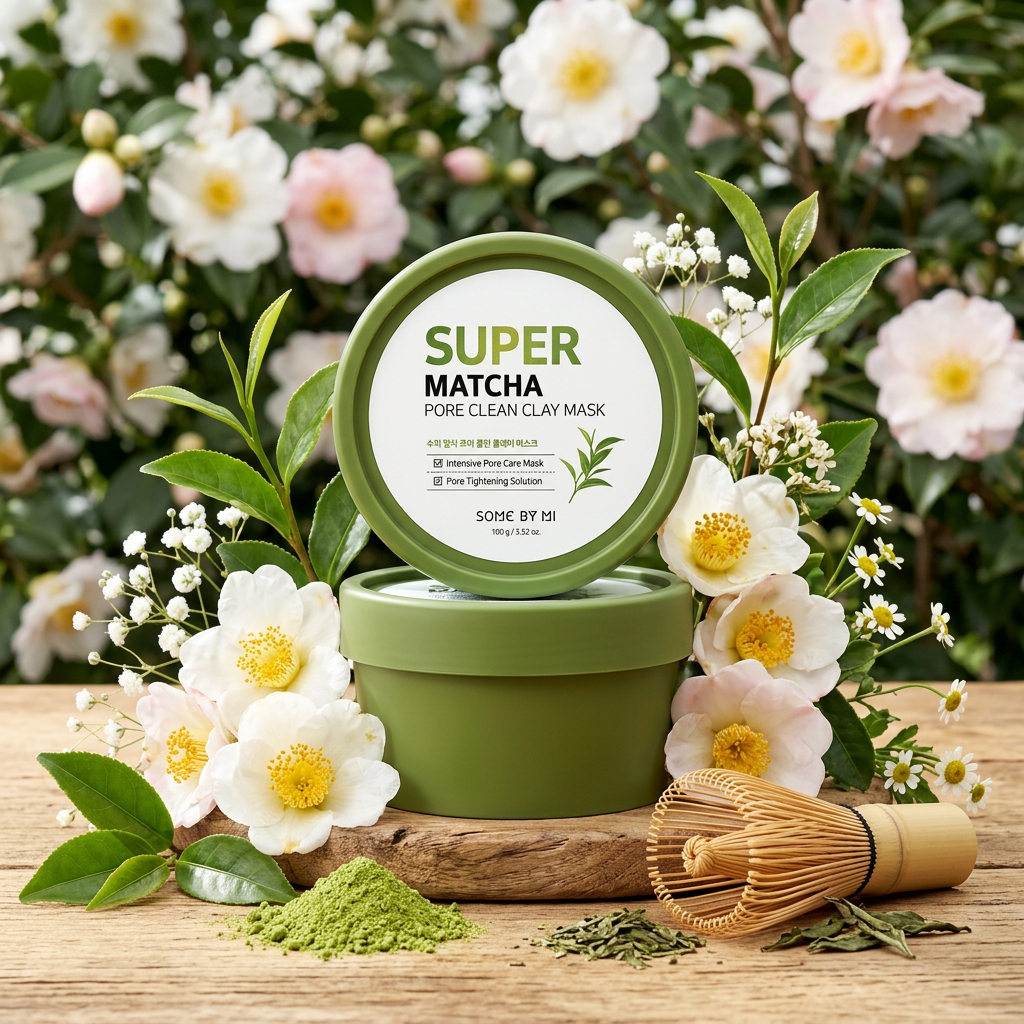 SOME BY MI - Super Matcha Pore Clean Clay Mask - Matcha čistící maska na problematickou pleť - 100 g