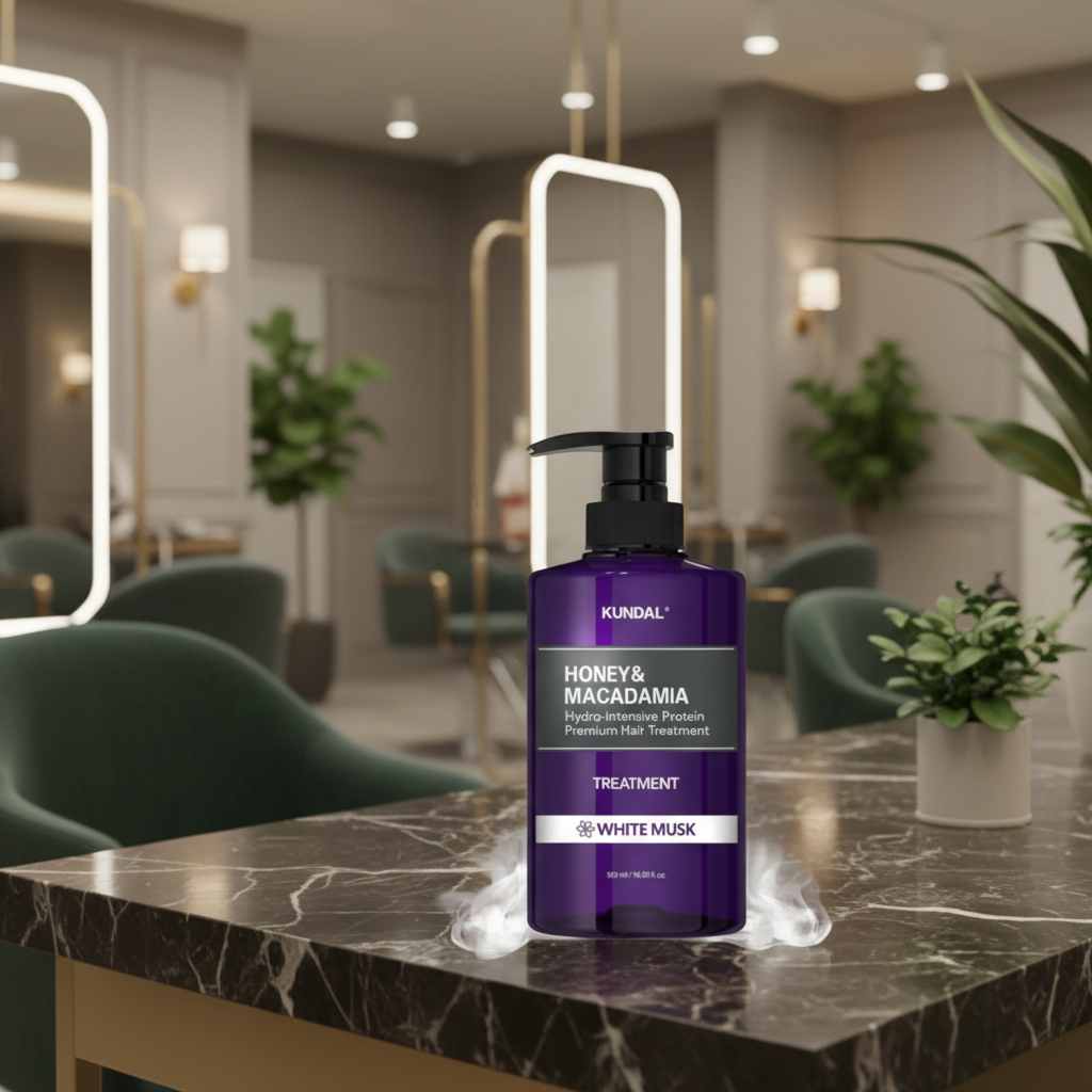 Kundal Honey&Macadamia Treatment - Hydro-intenzivní proteinová kůra na vlasy s vůní WHITE MUSK - 500 ml