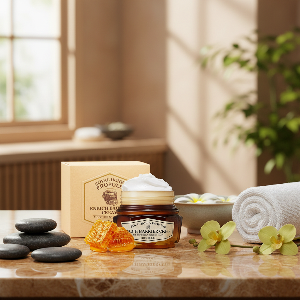 SKINFOOD - Royal Honey Propolis Enrich Barrier Cream - Hydratační a regenerační krém s propolisem - 63 ml
