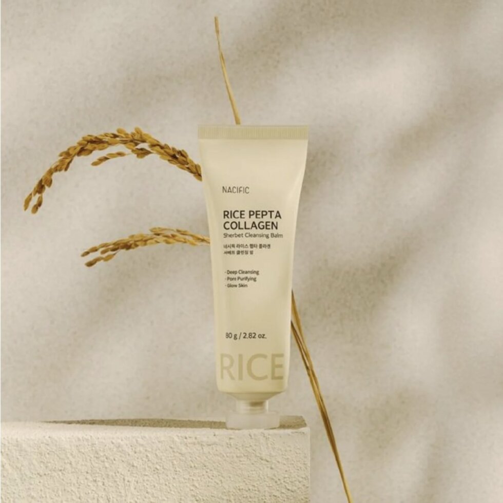 NACIFIC - Rice Pepta Collagen Sherbet Cleansing Balm - Čisticí sorbetový balzám s rýží, peptidy a kolagenem - 80 g