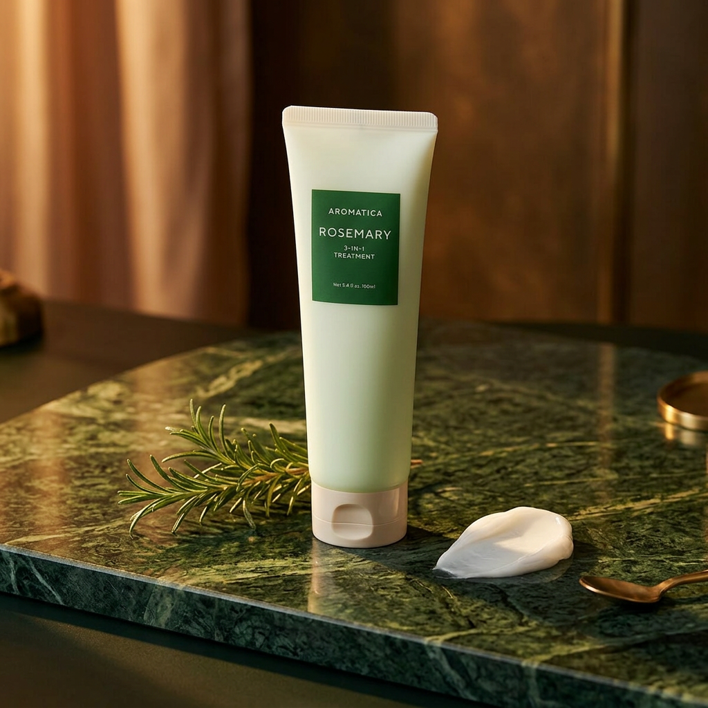 AROMATICA - Rosemary 3-in-1 Treatment - Posilující maska na vlasy s rozmarýnem - 160 ml