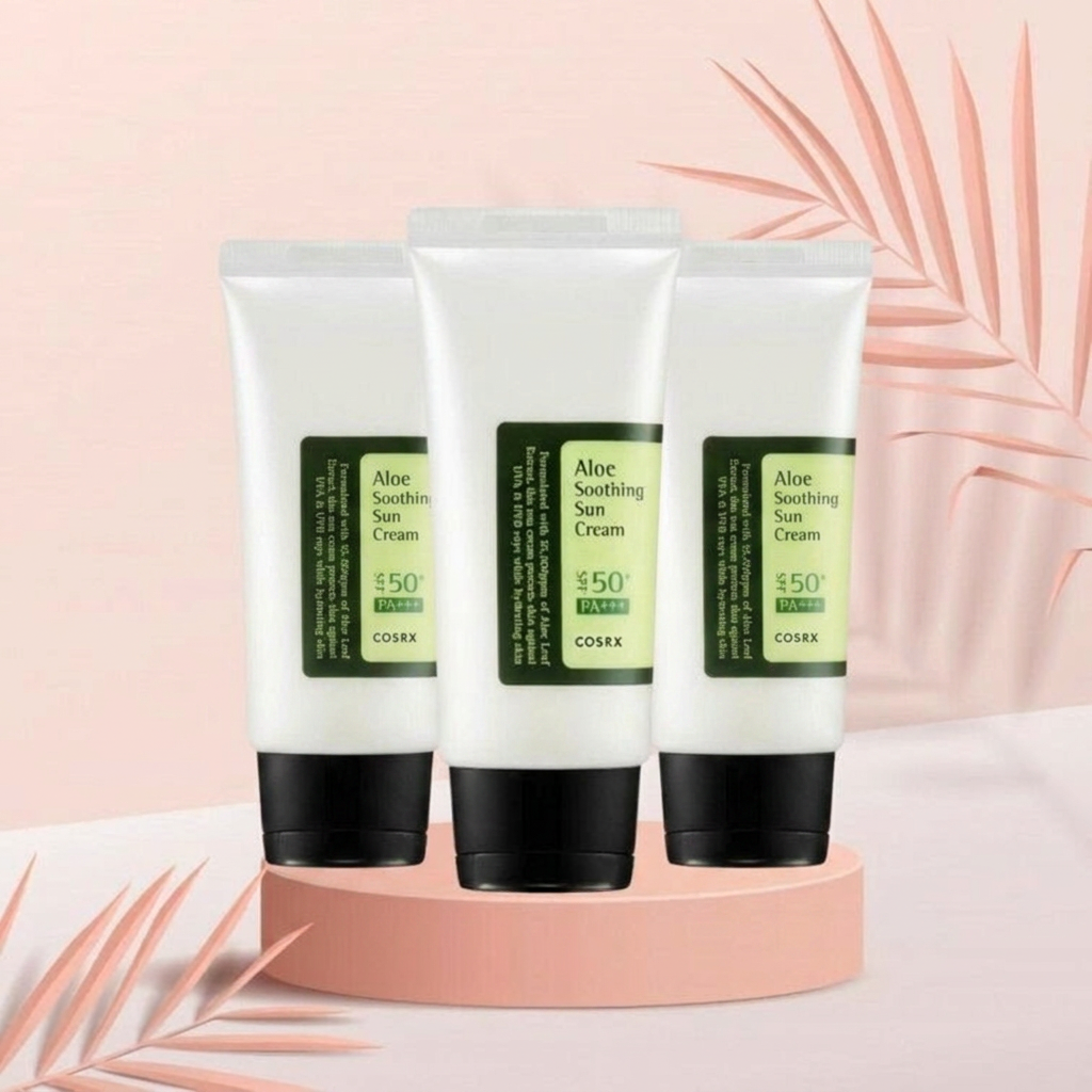 COSRX - Aloe Soothing Sun Cream - zklidňující opalovací krém s aloe vera 50 ml