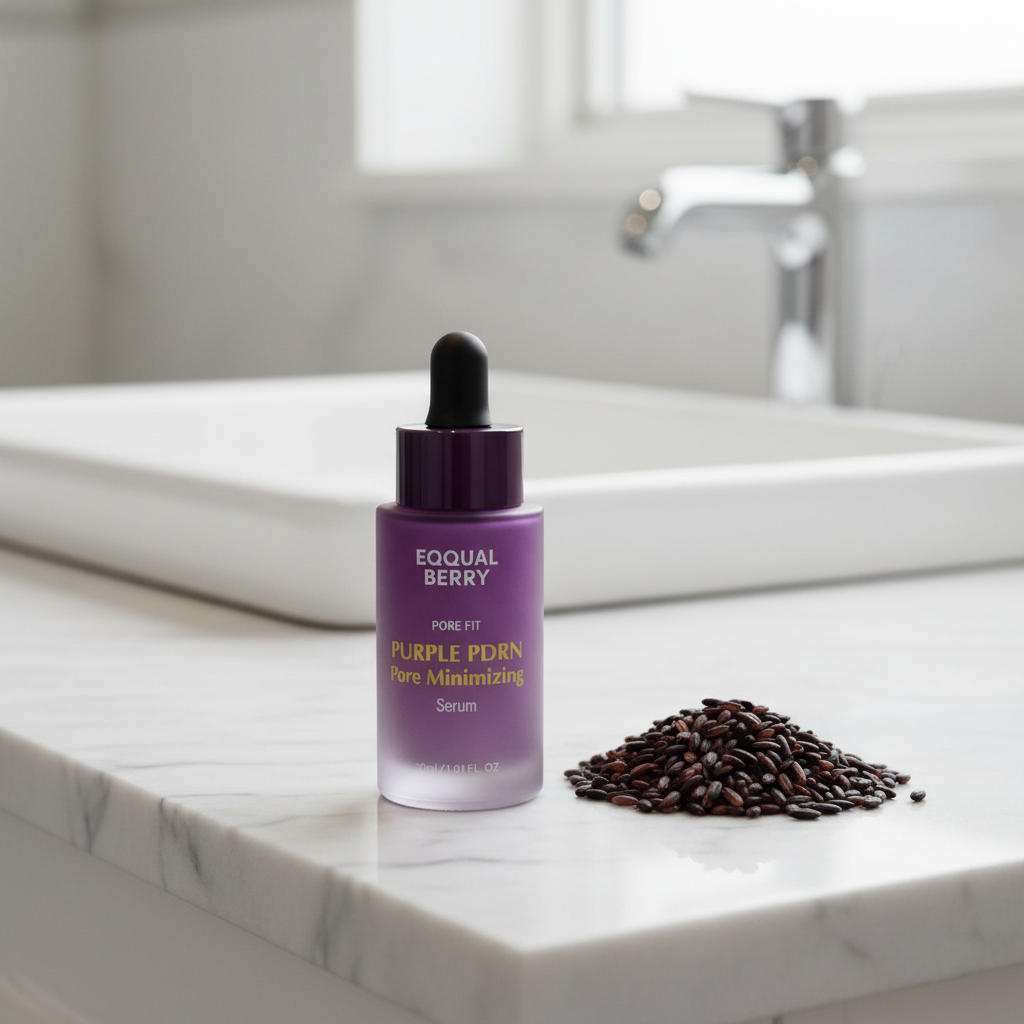 EQQUALBERRY - Purple PDRN Pore Minimizing Serum - Fialové sérum s PDRN pro minimalizaci pórů - 30 ml