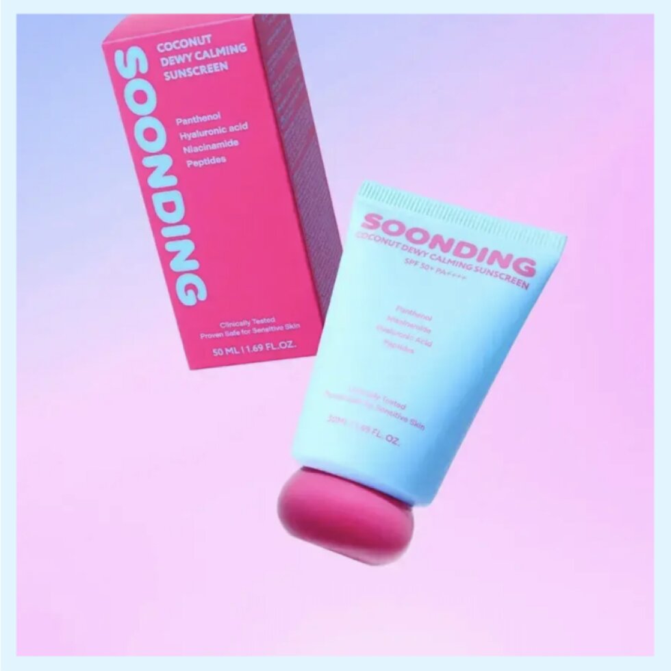 SOONDING - Coconut Dewy Calming Sunscreen - Zklidňující opalovací krém s kokosovou složkou - 50 ml