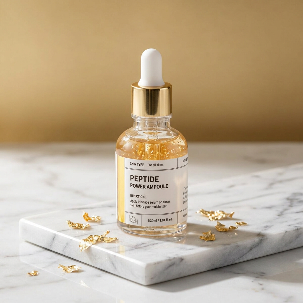 B.O.M. - Peptide Power Ampoule - Protivrásková peptidová ampoule s 24K zlatem - 30 ml