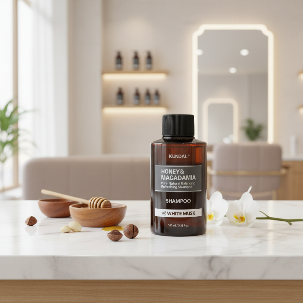 Kundal Honey&Macadamia Shampoo - Přírodní šampon na suché a poškozené vlasy s vůní WHITE MUSK - 100 ml