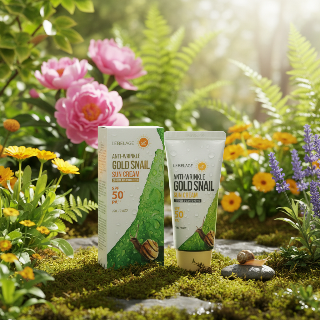 LEBELAGE - Anti-Wrinkle Gold Snail Sun Cream - SPF se šnečím mucinem a ochranou 50+/PA+++ - 70 ml