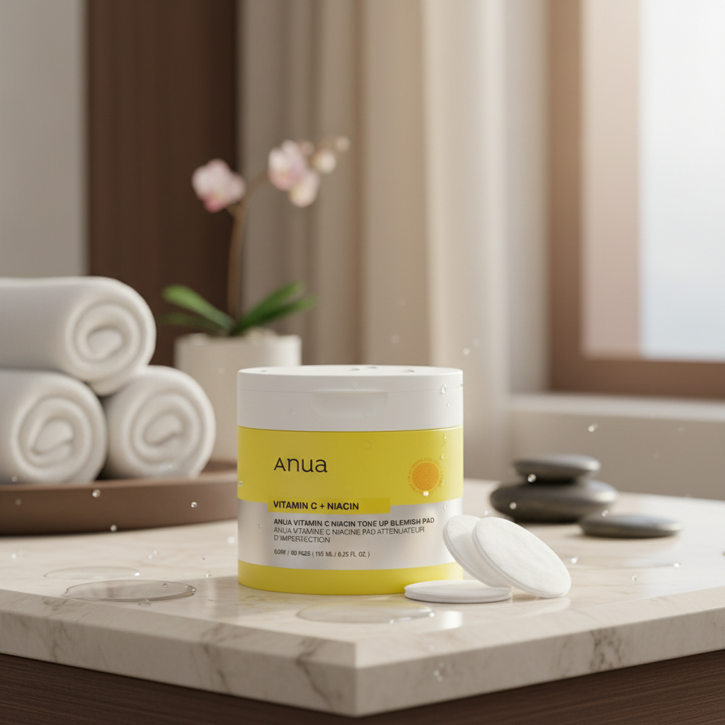 ANUA - Vitamin C Niacin Tone Up Blemish Pad - Rozjasňující tamponky s vitaminem C pro problematickou pleť - 60 ks