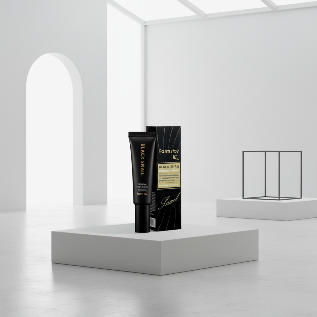 FARM STAY - Black Snail Premium Eye Cream - Vyživující oční krém s mucinem - 50 ml