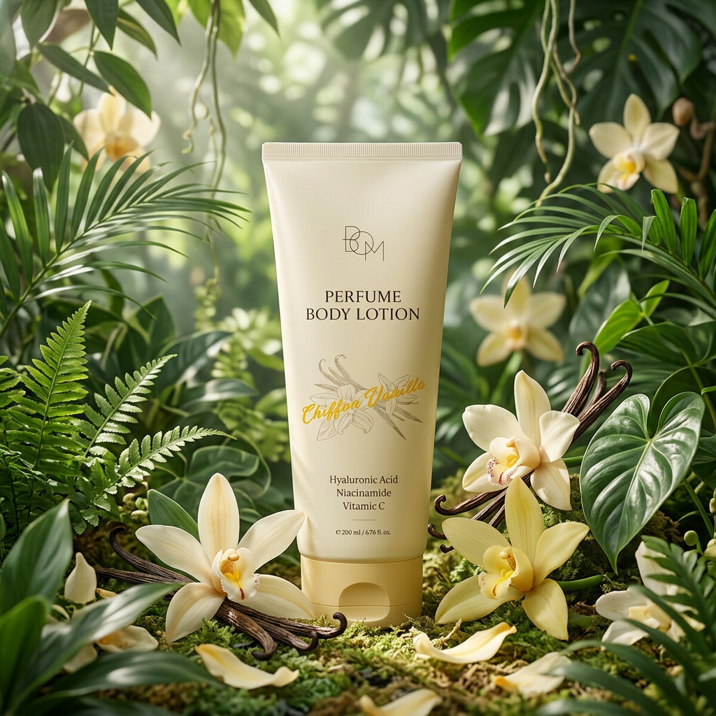 B.O.M. - Chiffon Vanilla Perfume Body Lotion - Parfemovaný tělový krém s vůní vanilky - 200 ml