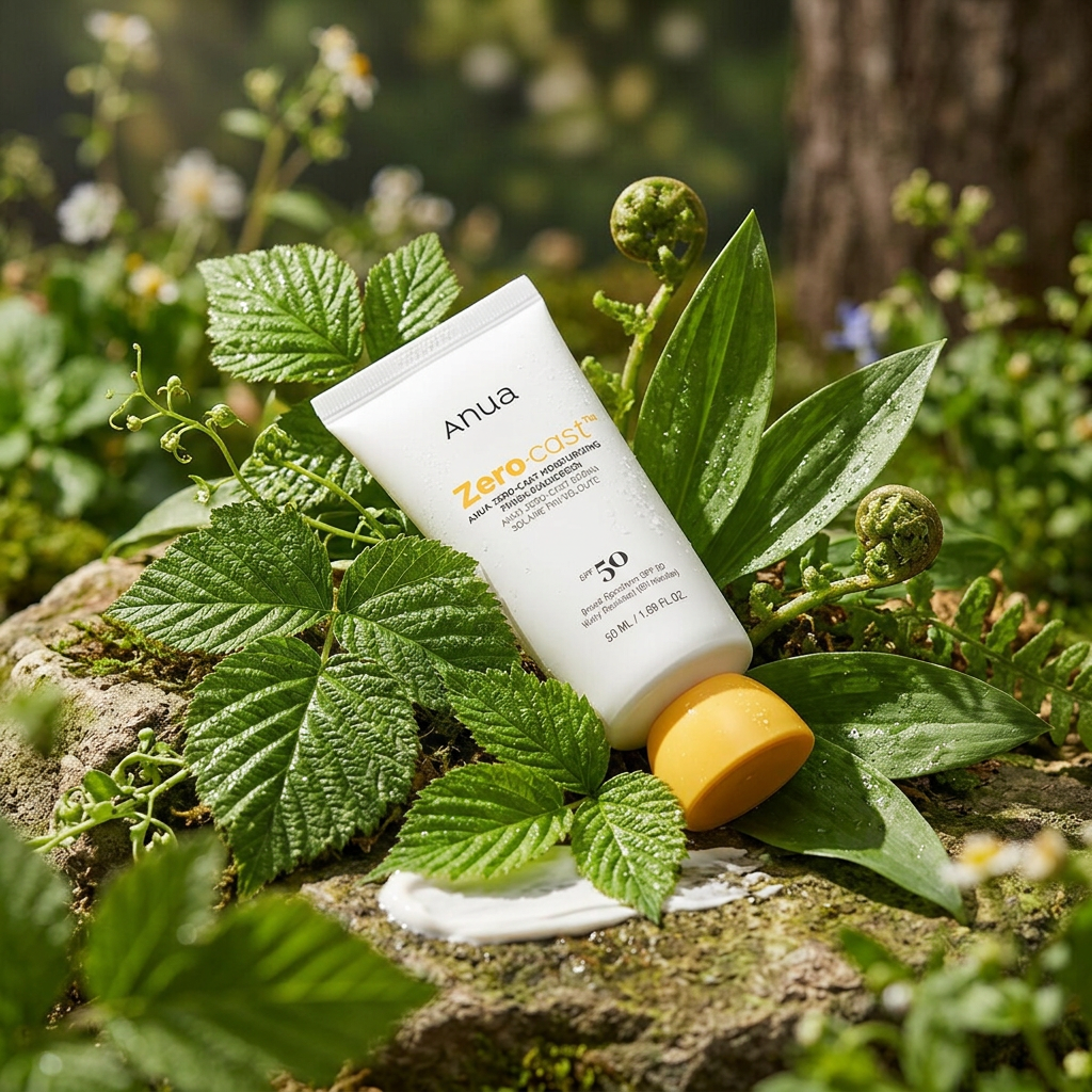 ANUA - Zero-Cast Moisturizing Finish Sunscreen - Hydratační opalovací krém - 50 ml