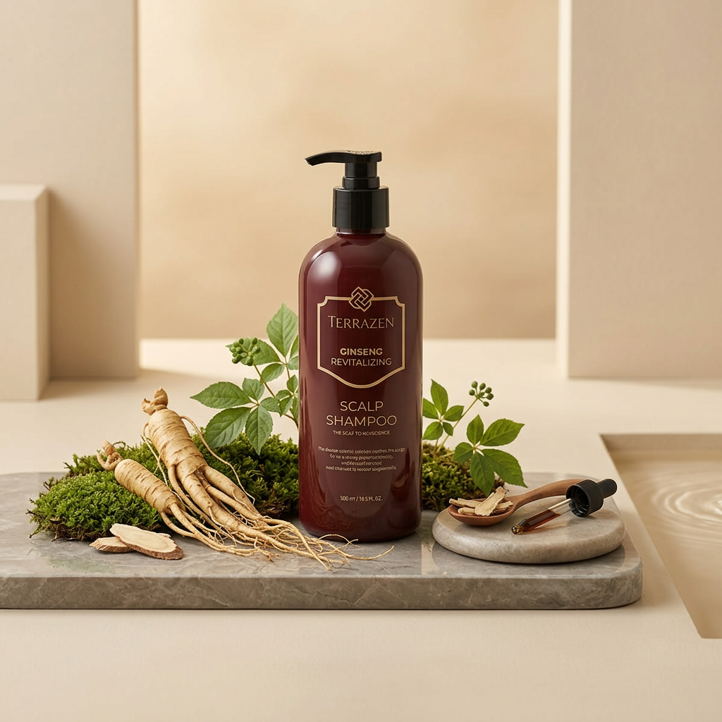 TERRAZEN - Ginseng Revitalizing Scalp Shampoo - Luxusní vlasový šampon - 500 ml
