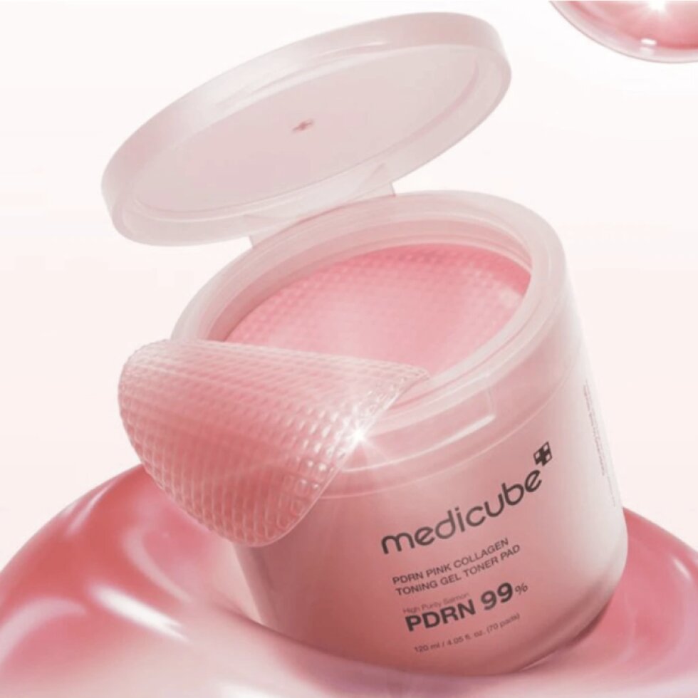 Medicube - PDRN Pink Collagen Toning Gel Toner Pad - Tonizační polštářky s lososím PDRN - 120 ml