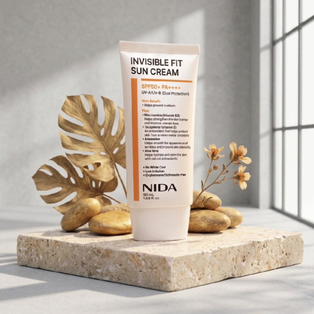 NIDA - Invisible Fit Sun Cream - Neviditelný opalovací krém - 50 ml