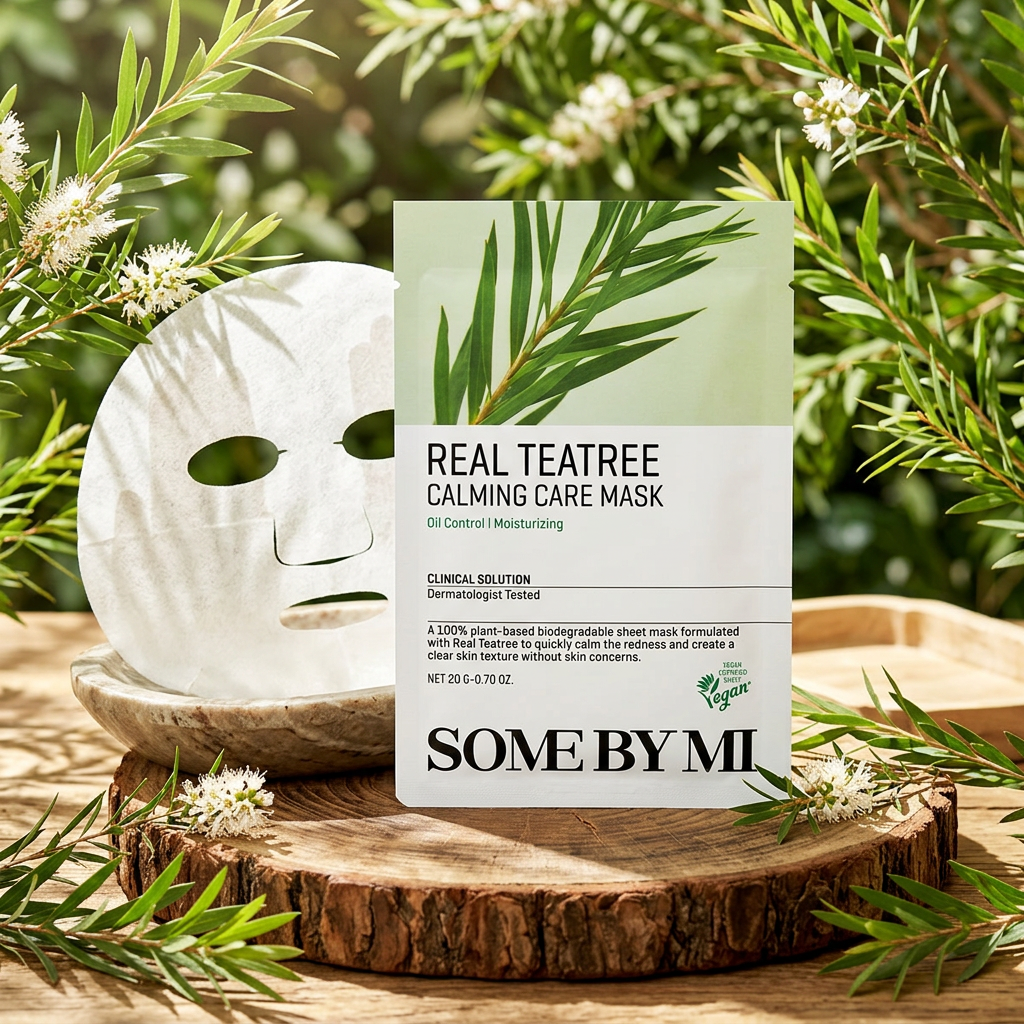 SOME BY MI - Real Teatree Calming Care Mask - Zklidňující textilní maska s tea tree - 20 g