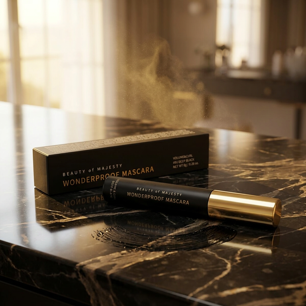 B.O.M. - Wonderproof Mascara Volume & Curl #01 Deep Black - Voděodolná objemová řasenka - 8 g