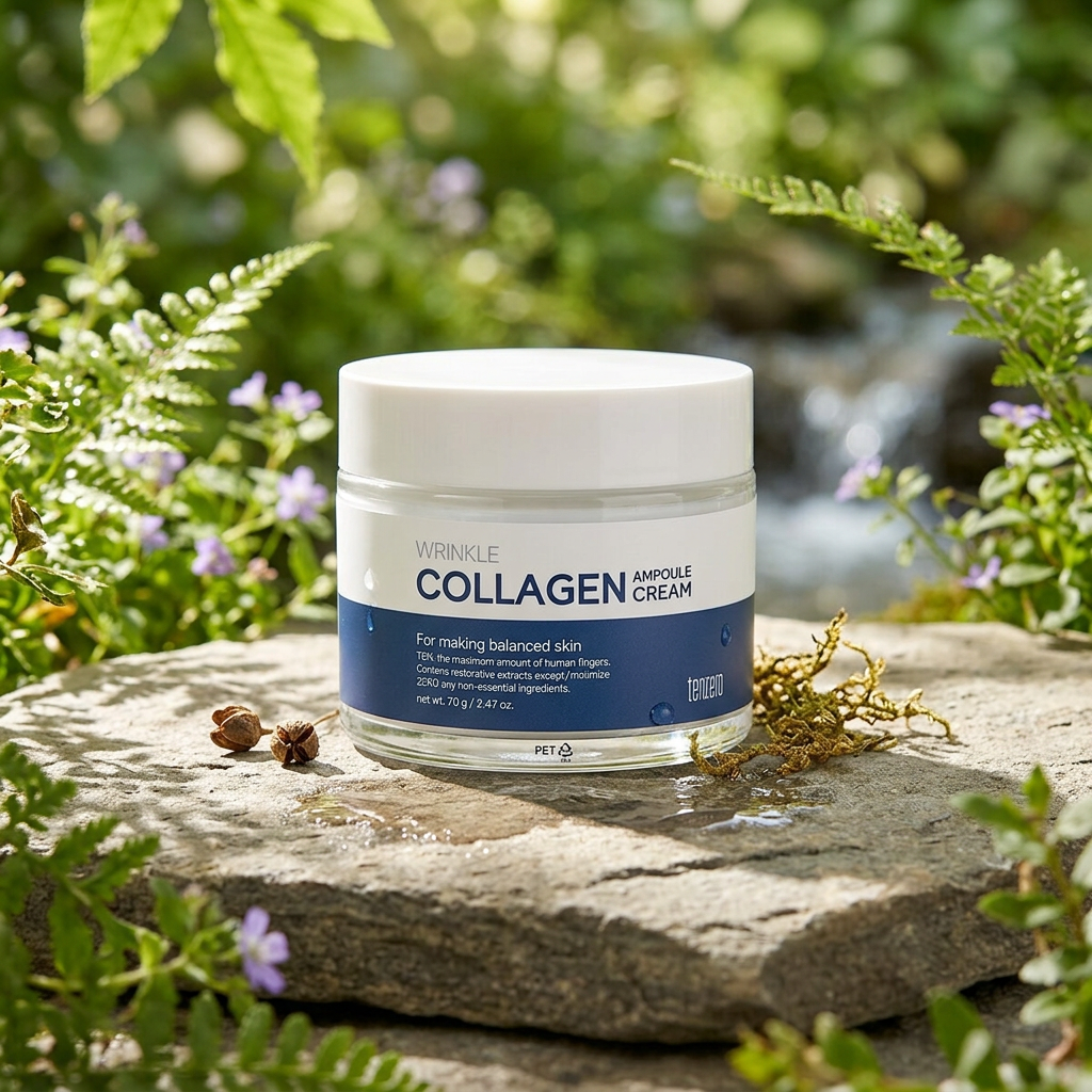 TENZERO - Wrinkle Collagen Ampoule Cream 2X - Ampulkový kolagenový krém proti vráskám se zdvojenou koncentrací kolagenu - 70 g