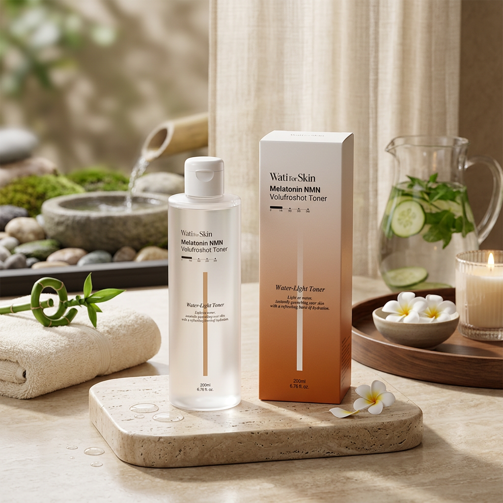 WATI FOR SKIN - Melatonin NMN Volufroshot Toner - Rozjasňující a revitalizační toner - 200 ml