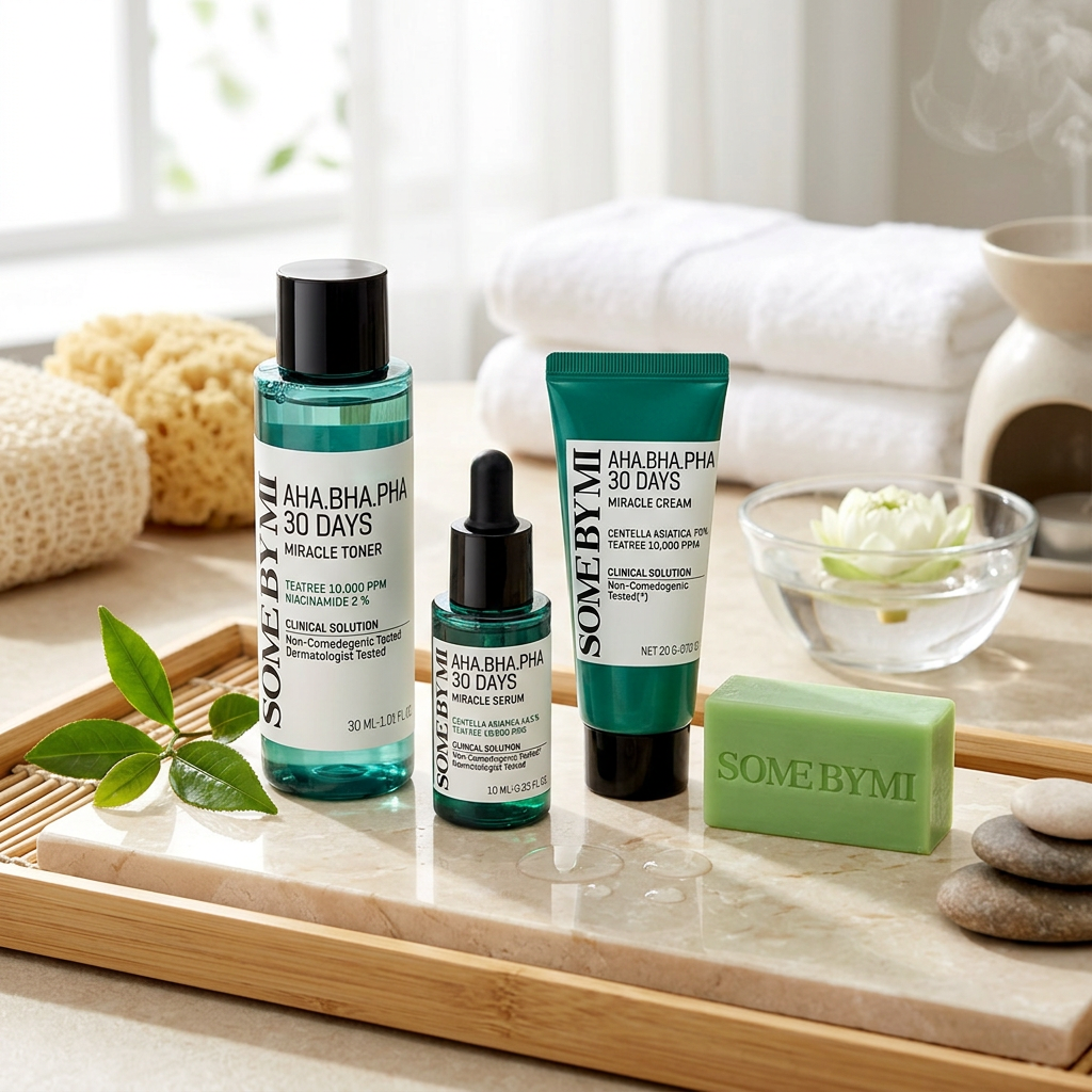 SOME BY MI - AHA, BHA, PHA 30 Days Miracle Stater Kit - Sada produktů pro problematickou pleť
