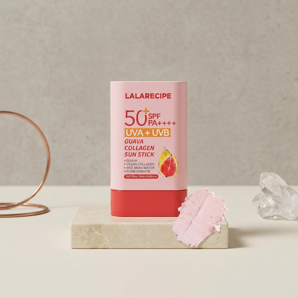 LALARECIPE - Guava Collagen Sun Stick – Kolagenový opalovací krém s guavou v tyčince - 20 g