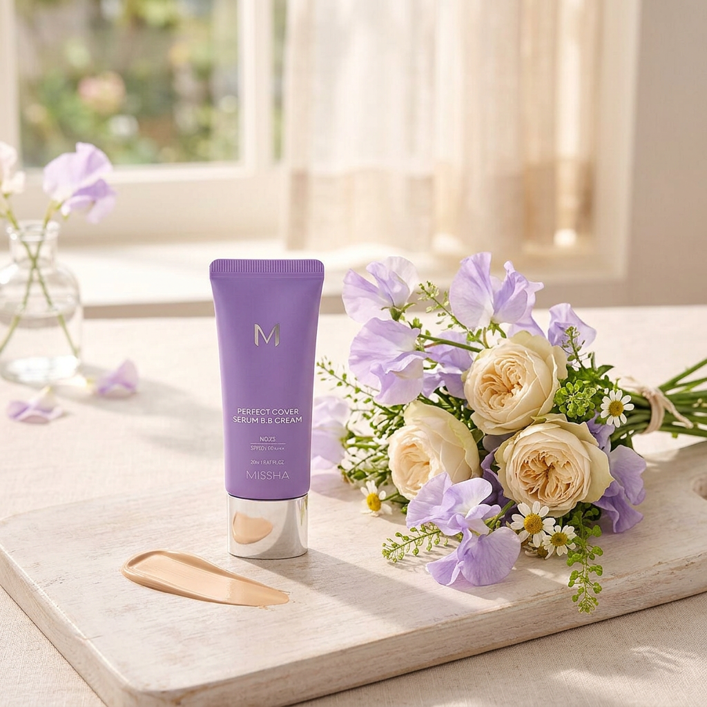 MISSHA - Perfect Cover Serum BB Cream SPF50+ PA++++ - Pečující BB sérum s SPF #25 Warm Beige - 20 ml