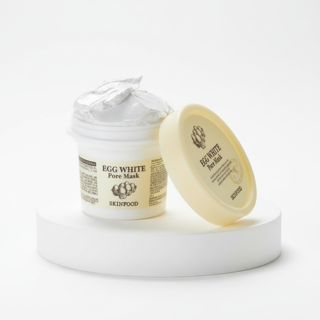 SKINFOOD - Egg White Pore Mask - Čisticí pleťová maska pro redukci pórů - 125 g