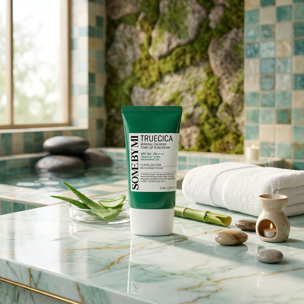Some By Mi - Truecica Mineral Calming Tone-Up Suncream SPF50+/PA++++ - Ochranný krém s minerálními filtry - 50 ml