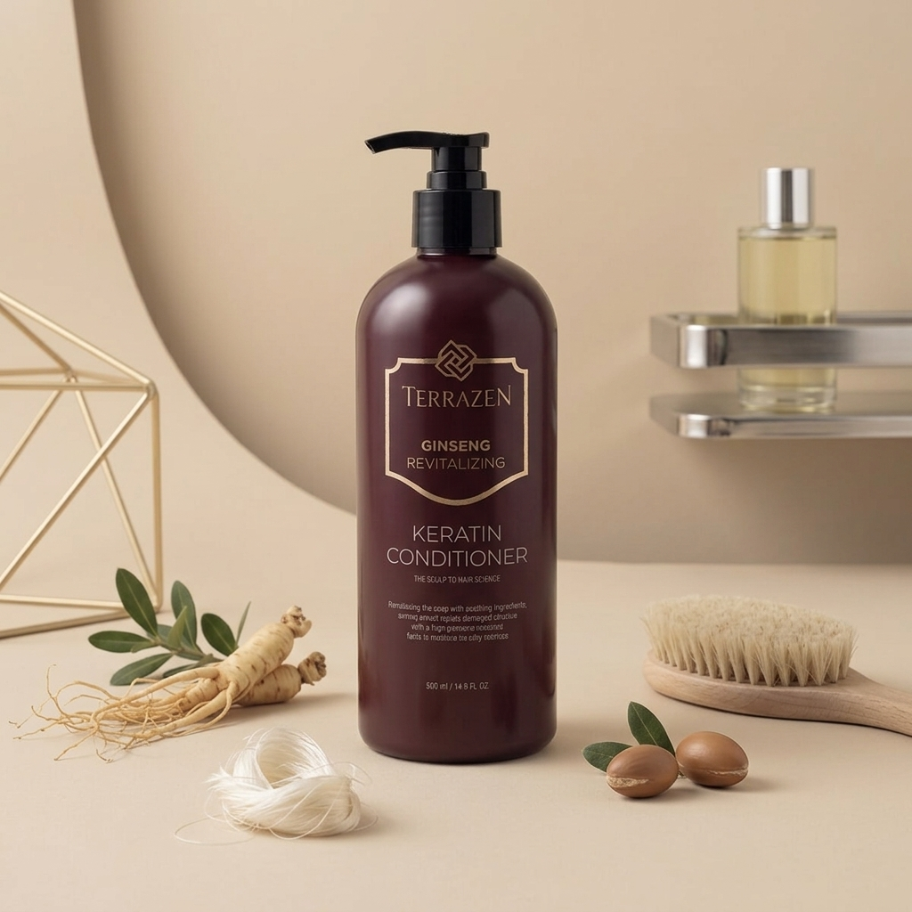 TERRAZEN - Ginseng Revitalizing Keratin Conditioner - Luxusní vlasový kondicionér - 500 ml