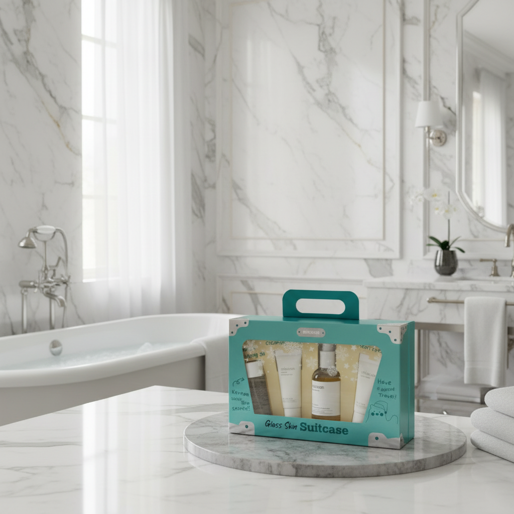 MIXSOON - Glass Skin Suitcase - Limitovaná kolekce mini produktů ve vánočním balení - 4ks