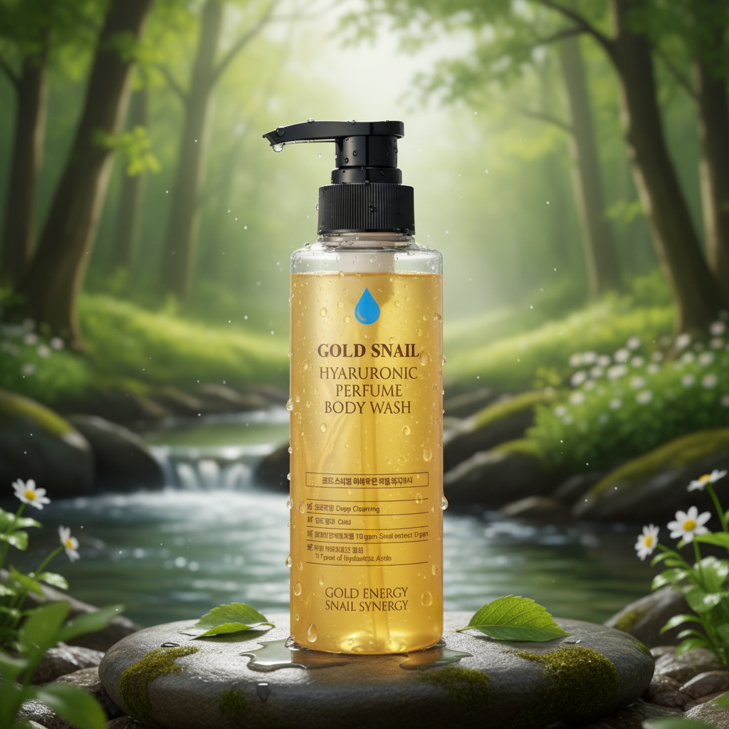 GOLD Energy SNAIL Synergy - Gold Snail Hyaluronic Perfume body Wash - GOLD Energy SNAIL Synergy – Parfémovaný sprchový gel na tělo se šnečím mucinem a zlatem - 300 ml