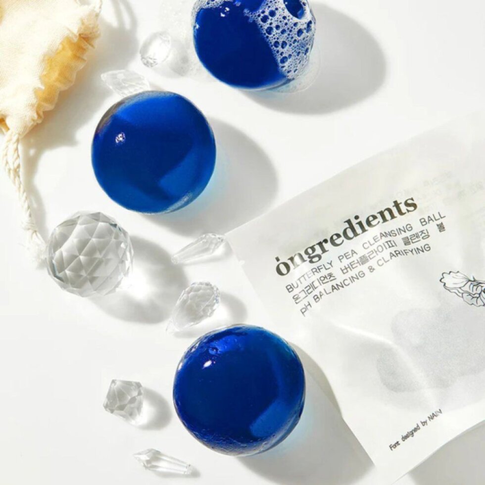 ONGREDIENTS - Butterfly Pea Cleansing Ball - Inovativní čisticí míček s modrým čajem - 110 g